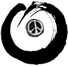 [Logo: le signe zen de la vie, soit un cercle non fermé dessiné d'un seul trait de pinceau. Au centre, un petit symbole de la paix dessiné avec un effet un peu tridimensionnel.]